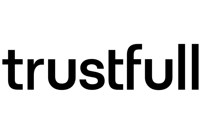 Black Logo Trustfull on White Background